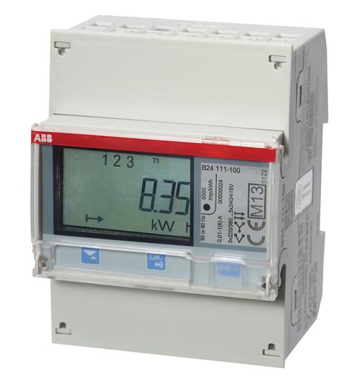 ABB Счетчик 3-фазный, акт-реакт. эн.(2Н),1-тарифный,кл. точности 1,прямого вкл. 5(65)А, имп. вых, RS485,тип B23 212-200 2CMA100804R1000 ABB Счетчик 3-фазный, акт-реакт. эн.(2Н),1-тарифный,кл. точности 1,прямого вкл. 5(65)А, имп. вых, RS485,тип B23 212-200 2CMA100804R1000