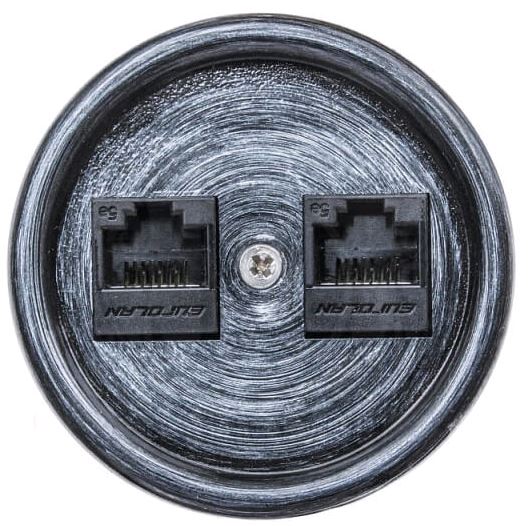 BIRONI Лизетта Пластик Серебряный век Розетка 2-ая RJ45 B1-302-11