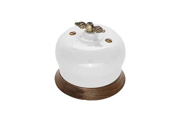 BIRONI Фаберже Керамика Перламутр Выключатель 2-кл B2-202-010/18