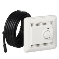 Купить SE Wessen 59 Матовый хром Регулятор теплого пола с датчиком +5 до +50°C, 10А (в сборе, с рамкой) TES-151-58