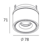 Купить Quest Light Светильник встраиваемый, поворотный, черный, LED 8w 3000K 580lm, IP20 LINK R mini black