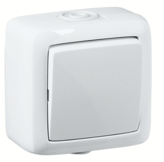 Hegel Альфа наруж Белый ВА10-261 Переключатель 1-клавишный, брызгозащищенный