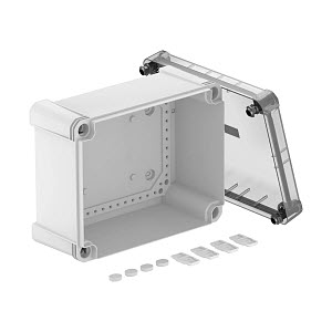 Купить OBO Bettermann Распределительная коробка X16C, IP 67, 241x191x126 мм, сплошная стенка, с прозрачной крышкой 2005540