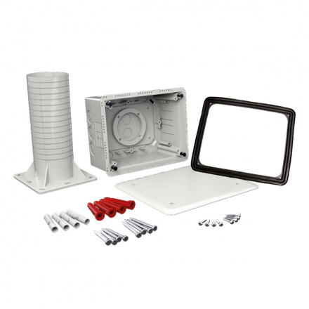 Kopos Коробка с тубусом и крышкой для утепленного фасада KUZ-VI (KB) 140х180х1230-330 мм KUZ-VI_KB