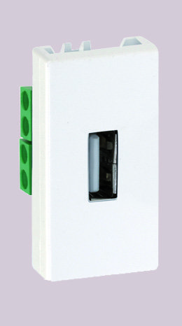 Simon Connect Белый Разъём USB тип "А", 22,5х45мм, винты K128B-9