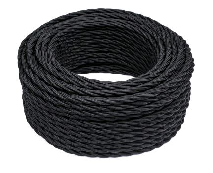 BIRONI Черный матовый Витой провод 3*1,5 20м B1-434-73-20