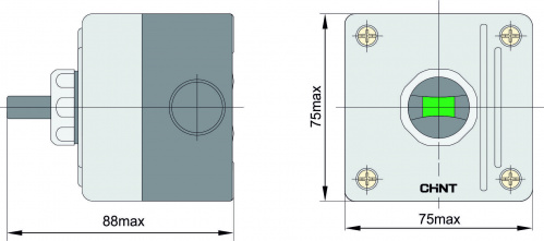 CHINT Кнопочный пост NPH1-1007,1НО (R)
