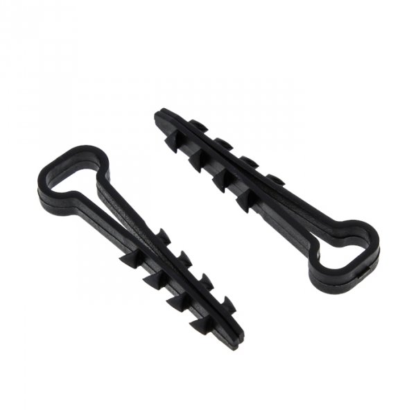 EKF PROxima Дюбель-хомут (6х12 мм) для плоского кабеля черный (50 шт.)