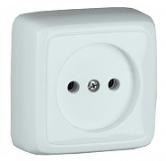 Hegel Альфа наруж Белая РА16-103 Розетка, с изол. пластиной