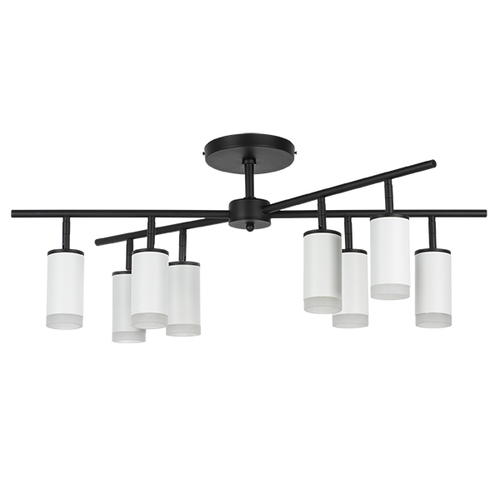 Lightstar LR7283680 Люстра RULLO 8х50W GU10 ЧЕРНЫЙ/БЕЛЫЙ (571728+214436-8+202430-8), шт