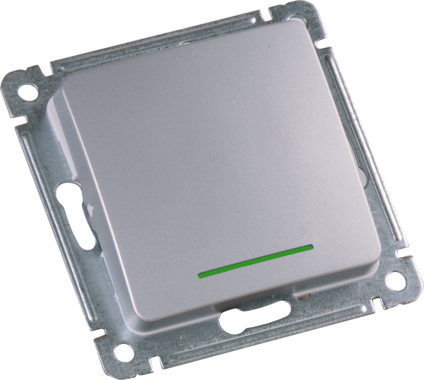 Hegel Мастер внутр Серебро ВС16-362-06 Переключатель 1-клавишный, с индикацией