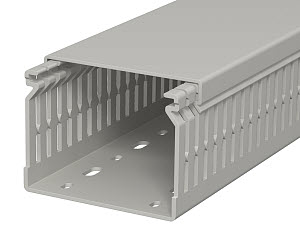 Купить OBO Bettermann Кабель-канал перфорированный распределительный LK4 N 60x80x2000 мм (перфокороб) ПВХ, серый RAL7030 6178209