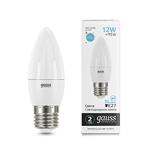 Gauss Лампа Elementary Свеча 12W 950lm 4100K E27 LED 30222