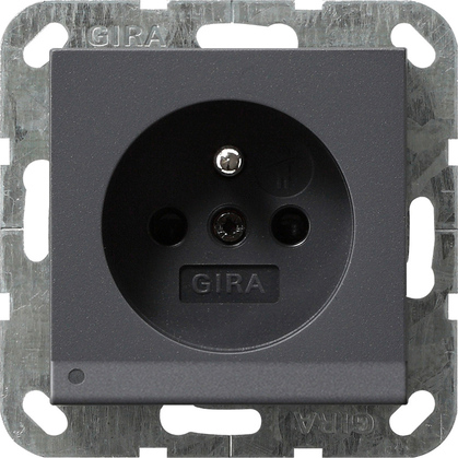 Gira Розетка с зазем штыр защ от дет LED подс 117228