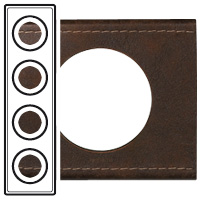 Купить Legrand Celiane Коричневая текстурная кожа Рамка 4-ая 069404