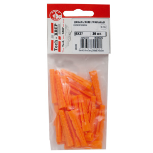 Купить Tech-Krep Дюбель универсальный 6х37 (полипропилен) (30 шт) - пакет 102929