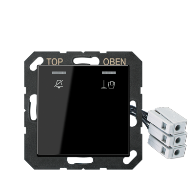 JUNG Накладка для внешнего DND-модуля с LED-лампами, 230 В, чёрный ACUKO5M230SW