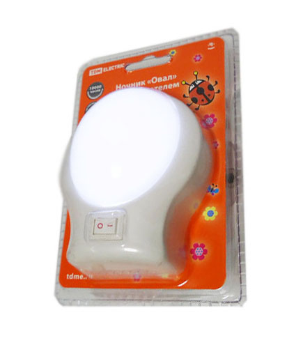 Купить TDM Ночник "Овал" с выключателем, белый, 0,5 Вт, 220 В SQ0357-0013