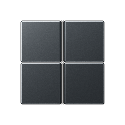 JUNG набор накладок, 4 группы, матовый антрацит A404TSAANM