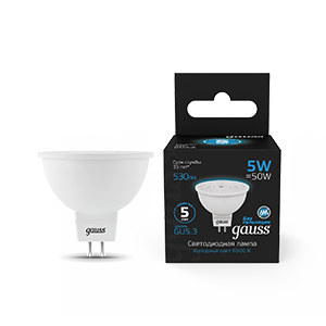 Gauss Лампа MR16 5W 530lm 6500K GU5.3 LED 101505305