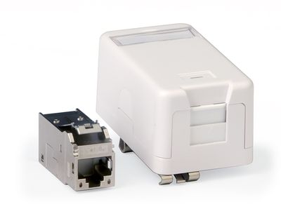 DKC Универсальная розетка на DIN рейку CAT6A Keystone RNK6AFSDIN