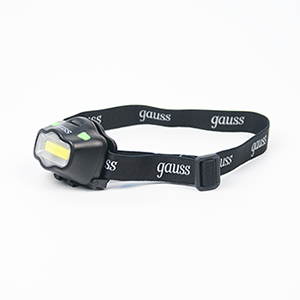Gauss Фонарь налобный модель GFL308 3W 180lm 3xААА LED 1/12/72 GF308