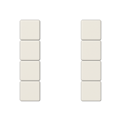 JUNG комплект накладок 4гр слоновая кость A504TSA