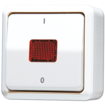 JUNG Выключатель контрольный 10 AX 250 V ~ для накладного монтажа, белый 602KOAWW