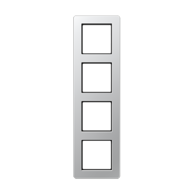 JUNG A Flow Алюминий Рамка 4-ая для вертикальной и горизонтальной установки AF584BFAL