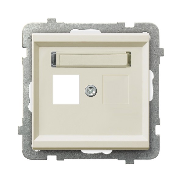 Ospel Sonata Бежевый Накладка компьютерной розетки 1-й, без рамки GPK-1R/p/27