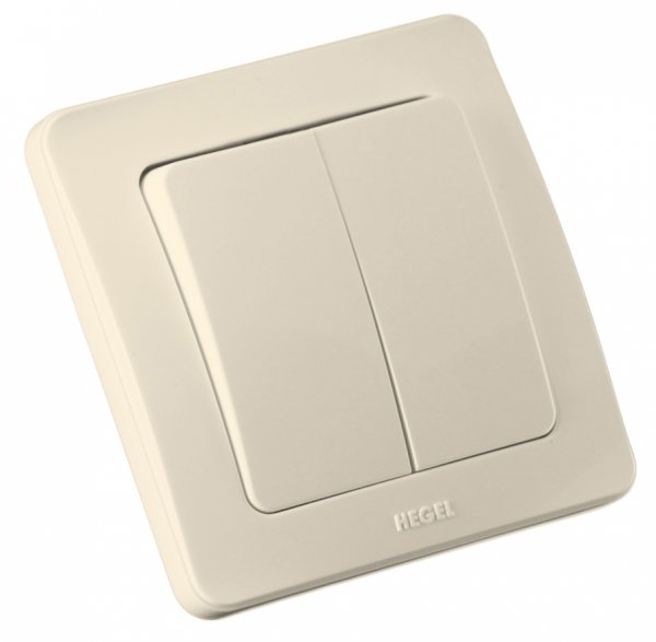 Hegel Мастер внутр Слоновая кость ВС16-351-01 Выключатель 2-клавишный
