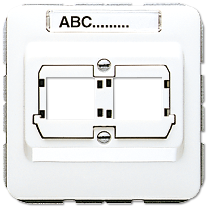 JUNG Крышка для гнезд Reichle de Massari полностью экранированных, 5-й категории, с полем для надписи белая CD569-21ACSWW