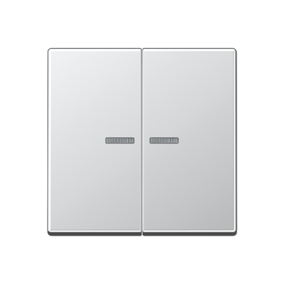 JUNG Клавиша для KNX кнопки, 2 группы, с окошком дюропласт алюминий A102KO5AL