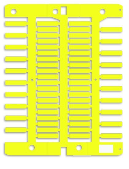 DKC Маркировка для провода, жесткая, для трубочек. 4х18мм. Желтая