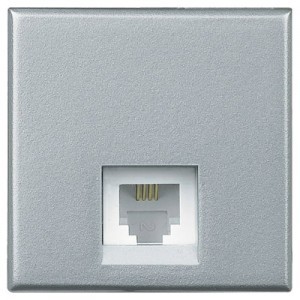 Купить BT Axolute Алюминий Розетка телефон RJ11 3 кат. 2 мод HC4258/11D