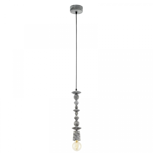 Eglo Подвес AVOLTRI, 1x60W (E27), Ø80, H1100, дерево, патина, черный 49372