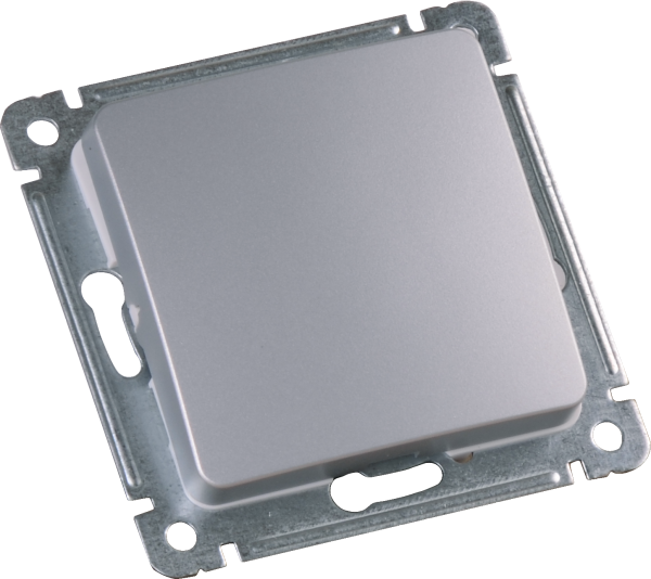 Hegel Мастер внутр Серебро ВС10-431-06 Выключатель 1-клавишный, с самовозвр. механизм