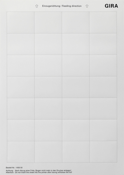 Gira Вкладыши для надписей 145600