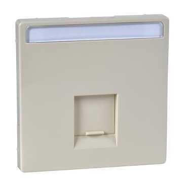 Купить SE Merten SD Беж Накладка розетки ТЛФ/комп 1-ой прямой (термопласт) MTN466444