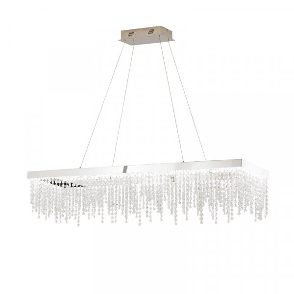 Eglo Подвес LED ANTELAO с димм., 39W(LED), 1150х320, H1500, сталь, хром/хрусталь, прозрачный 39283