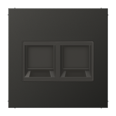 JUNG Плата (фиксация защёлкиванием) для двух модулей металл антрацит AL1969-25WEAN