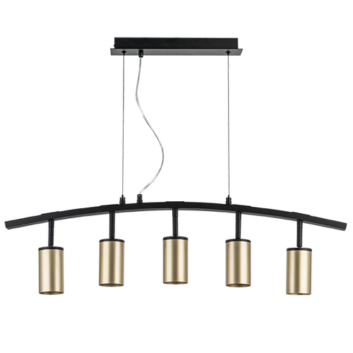 Lightstar LR735405 Люстра RULLO 5х50W GU10 ЧЕРНЫЙ/ЗОЛОТО (571735+214440-5), шт