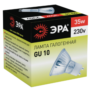 Купить ЭРА GU10-JCDR (MR16) -35W-230V (галоген, софит, 35Вт, нейтр, GU10)