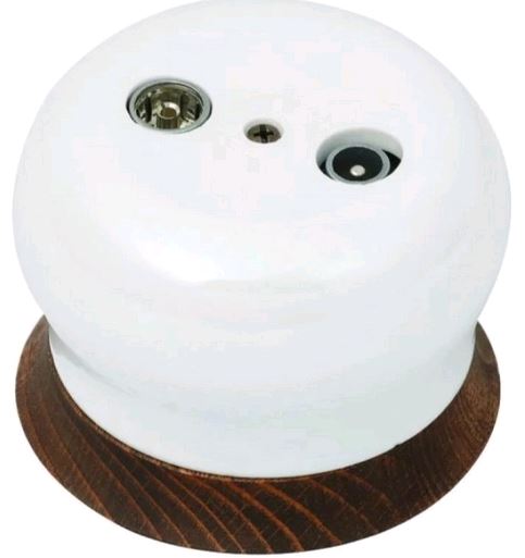 BIRONI Фаберже Керамика Перламутр Розетка TV/R-SAT проходная B2-304-010/18