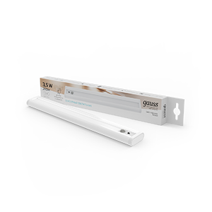 Gauss Многофункциональный автономный сенсорный светильник 3,5W 316х47х18, 200лм (линейный, белый) /36 CL004