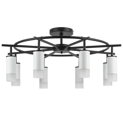 Lightstar LR7183681 Люстра RULLO 8х50W GU10 ЧЕРНЫЙ/БЕЛЫЙ (571718+214436-8+202431-8), шт