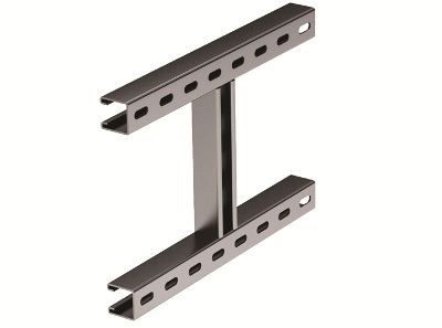 DKC H-образное крепление к вертикальной двутавровой балке, 200 мм, горячеоцинкованное