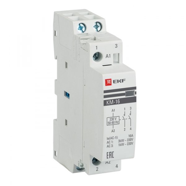 EKF PROxima Контактор модульный КМ 16А NО+NC (1 мод.)