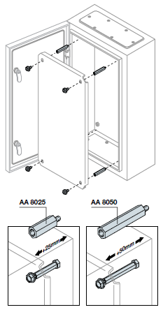 ABB Стойка 50мм (1уп=12шт) AA8050