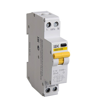 Купить IEK Автоматический выключатель дифференциального тока АВДТ32М С32 30мА - Автоматический Выключатель Диф. Тока MAD32-5-032-C-30